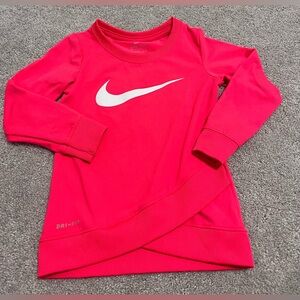 ⭐️5/&25⭐️ Nike Pink Sweatshirt Hoodie Performance Top 2T